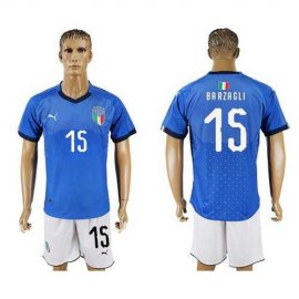 Italy #15 Barzagli Home Soccer Country Jersey