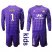 Lyon #1 Lopes Purple Goalkeeper Long Sleeves Kid Soccer Club Jersey