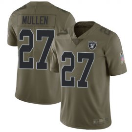 Nike Las Vegas Raiders #27 Trayvon Mullen Olive Mens Stitched NFL Limited 2017 Salute To Service Jersey