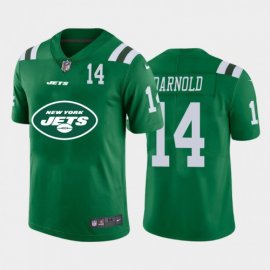 New York New York Jets #14 Sam Darnold Green Mens Nike Big Team Logo Player Vapor Limited NFL Jersey