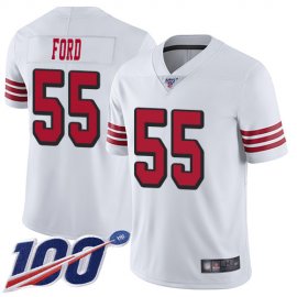 Nike San Francisco 49ers #55 Dee Ford White Rush Mens Stitched NFL Limited 100th Season Jersey