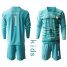France #1 Lloris Light Blue Goalkeeper Long Sleeves Kid Soccer Country Jersey