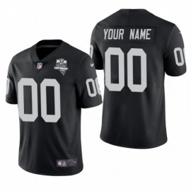 Las Vegas Raiders Custom Mens Nike 2020 Inaugural Season Vapor Limited NFL Jersey Black