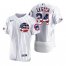 Chicago Cubs #34 Jon Lester Mens Nike White Fluttering USA Flag Limited Edition Authentic MLB Jersey