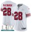 Nike San Francisco 49ers #28 Jerick McKinnon White Super Bowl LIV 2020 Rush Mens Stitched NFL Vapor Untouchable Limited Jersey
