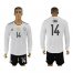 Germany #14 Can White Home Long Sleeves Soccer Country Jersey