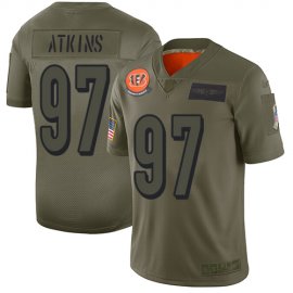 Nike Cincinnati Bengals #97 Geno Atkins Camo Mens Stitched NFL Limited 2019 Salute To Service Jersey