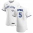 Toronto Blue Jays #5 Santiago Espinal Mens Nike White Home 2020 Authentic Player MLB Jersey