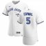 Toronto Blue Jays #5 Santiago Espinal Mens Nike White Home 2020 Authentic Player MLB Jersey