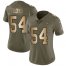 Nike Los Angeles Rams #54 Leonard Floyd Olive/Gold Womens Stitched NFL Limited 2017 Salute To Service Jersey