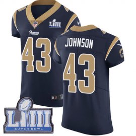 Nike Los Angeles Rams #43 John Johnson Navy Blue Team Color Super Bowl LIII Bound Mens Stitched NFL Vapor Untouchable Elite Jersey