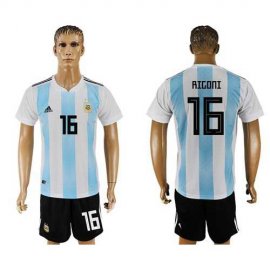 Argentina #16 Rigoni Home Soccer Country Jersey