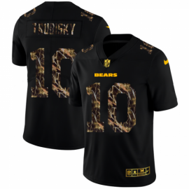 Chicago Chicago Bears #10 Mitchell Trubisky Mens Black Nike Flocked Lightning Vapor Limited NFL Jersey