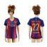 Womens Barcelona #22 Dani Alves Home Soccer Club Jersey