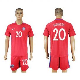 Chile #20 Meneses Home Soccer Country Jersey