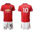 Manchester United #10 Rashford Red Home Soccer Club Jersey