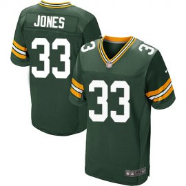 Nike Green Bay Packers #33 Aaron Jones Green Team Color Mens Stitched NFL Elite Jersey