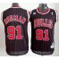 Kids Chicago Bulls 91 Dennis Rodman Black Red Strip NBA Jerseys Cheap