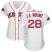 Boston Red Sox #28 J. D. Martinez White Home 2018 World Series Champions Womens Stitched MLB Jersey