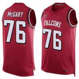 Nike Atlanta Falcons #76 Kaleb McGary Red Team Color Mens Stitched NFL Limited Tank Top Jersey
