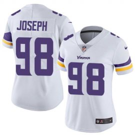 Nike Minnesota Vikings #98 Linval Joseph White Womens Stitched NFL Vapor Untouchable Limited Jersey