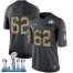 Nike Philadelphia Eagles #62 Jason Kelce Black Super Bowl LII Mens Stitched NFL Limited 2016 Salute To Service Jersey