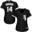 Chicago White Sox #14 Paul Konerko Black Alternate Womens Stitched MLB Jersey