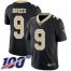 Nike New Orleans Saints #9 Drew Brees Black Team Color Youth Stitched NFL 100th Season Vapor Limited Jersey