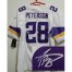 Nike Minnesota Vikings #28 Adrian Peterson White Mens Stitched NFL Elite Autographed Jersey