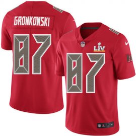 Nike Tampa Bay Buccaneers #87 Rob Gronkowski Red Youth Super Bowl LV Bound Stitched NFL Limited Rush Jersey