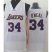 Los Angeles Lakers #34 Shaquille ONeal White Stitched NBA Jersey