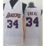 Los Angeles Lakers #34 Shaquille ONeal White Stitched NBA Jersey