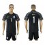England #1 Hart Black Goalkeeper Soccer Country Jersey