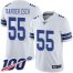 Nike Dallas Cowboys #55 Leighton Vander Esch White Mens Stitched NFL 100th Season Vapor Limited Jersey
