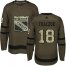 Adidas New York Rangers #18 Walt Tkaczuk Green Salute to Service Stitched NHL Jersey