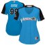 New York Yankees #99 Aaron Judge Blue 2017 All-Star American League Womens Stitched MLB Jersey