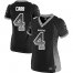 Nike Las Vegas Raiders #4 Derek Carr Black Womens Stitched NFL Elite Drift Fashion Jersey