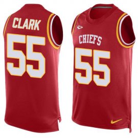 Nike Kansas City Chiefs #55 Frank Clark Red Team Color Mens Stitched NFL Limited Tank Top Jersey