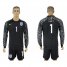 England #1 HART Black Goalkeeper 2018 FIFA World Cup Long Sleeve Soccer Jersey