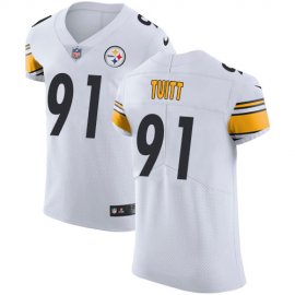 Nike Pittsburgh Steelers #91 Stephon Tuitt White Mens Stitched NFL Vapor Untouchable Elite Jersey