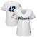Miami Marlins #42 Majestic Womens 2019 Jackie Robinson Day Official Cool Base Jersey White