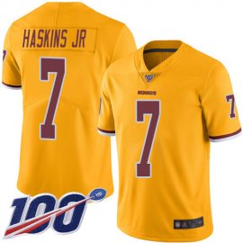 Nike Washington Football Team #7 Dwayne Haskins Jr Gold Youth Stitched NFL Limited Rush 100th Season Jersey