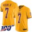 Nike Washington Football Team #7 Dwayne Haskins Jr Gold Youth Stitched NFL Limited Rush 100th Season Jersey