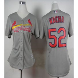 St.Louis Cardinals #52 Michael Wacha Grey Road Womens Stitched MLB Jersey
