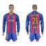 Barcelona #21 Adriano Home Long Sleeves Soccer Club Jersey