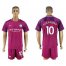 Manchester City #10 Kun Aguero Away Soccer Club Jersey