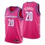 Nike Washington Wizards #20 Jordan Schakel Mens 2022-23 City Edition NBA Jersey – Cherry Blossom Pink Mens