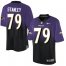 Nike Baltimore Ravens #79 Ronnie Stanley Purple/Black Mens Stitched NFL Elite Fadeaway Fashion Jersey