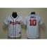 Atlanta Braves #10 Chipper Jones White Cool Base Stitched Youth MLB Jersey