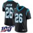 Nike Carolina Panthers #26 Donte Jackson Black Team Color Mens Stitched NFL 100th Season Vapor Limited Jersey